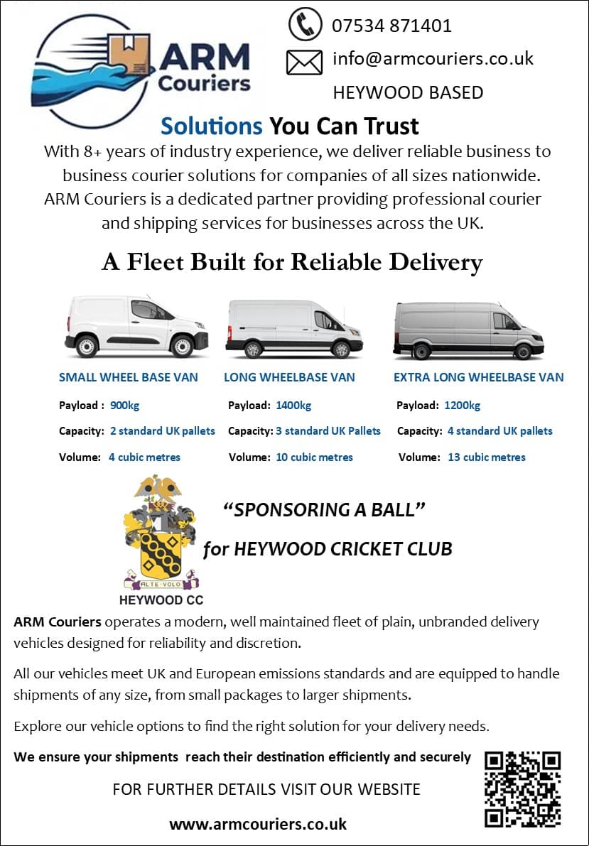 ARM Couriers brochure – fleet details, services, and contact information